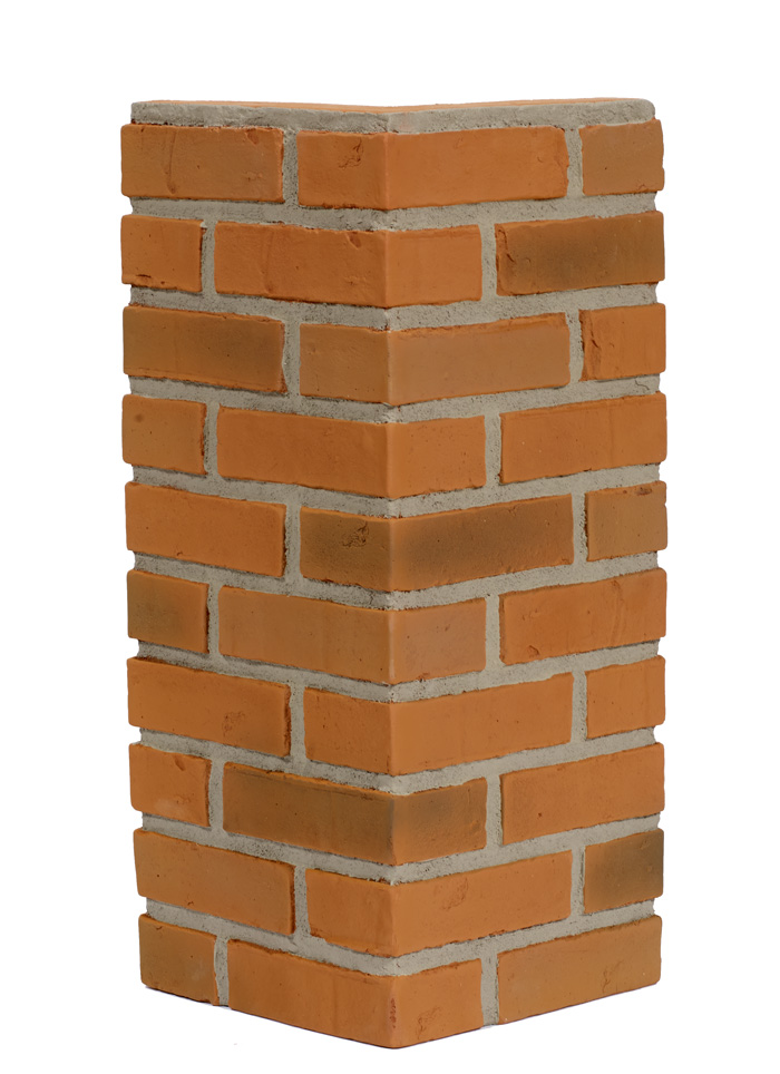 Brick Historic Architectural Corner Burnt Orange
